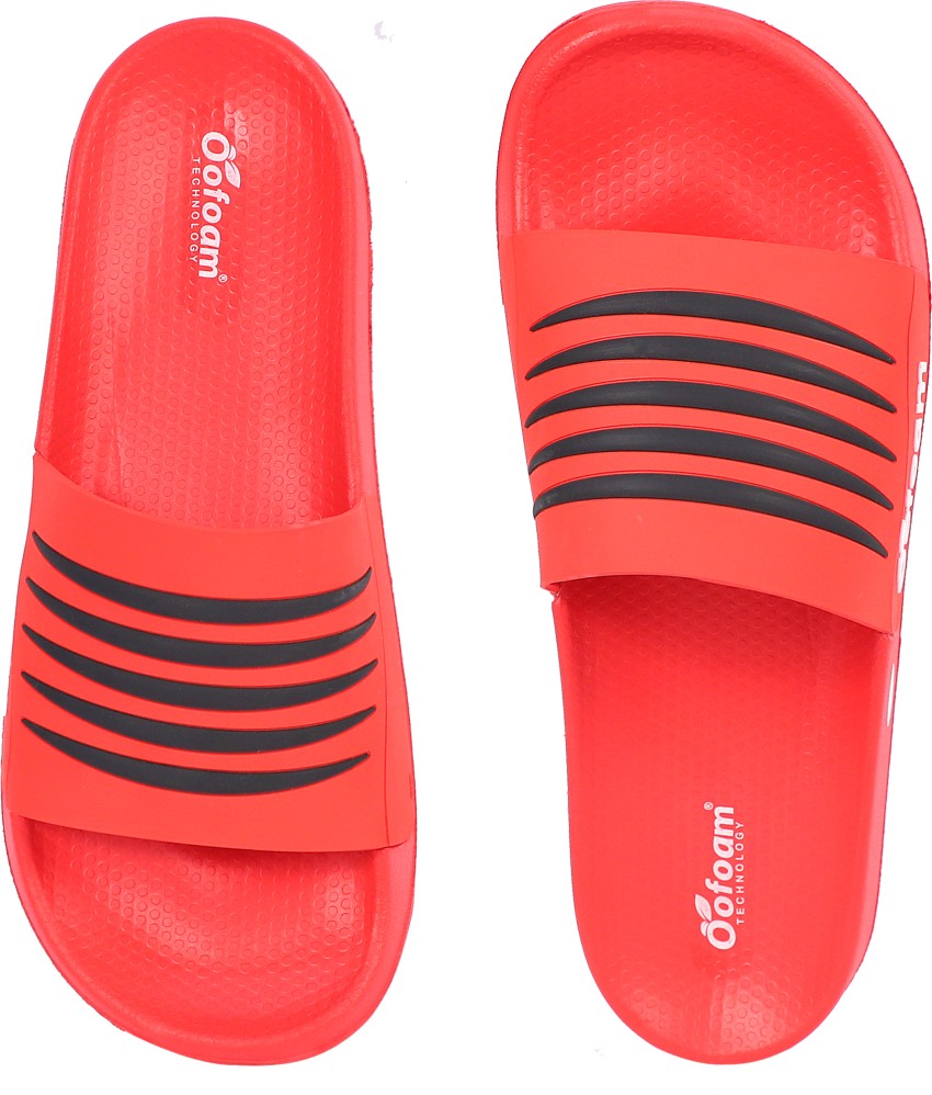 Red mens slides hot sale