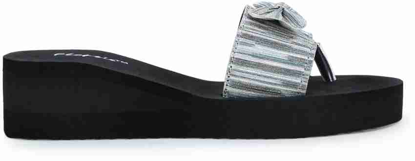 Flip flop wedge online silver