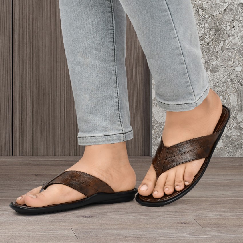 Men's slippers open on sale toe