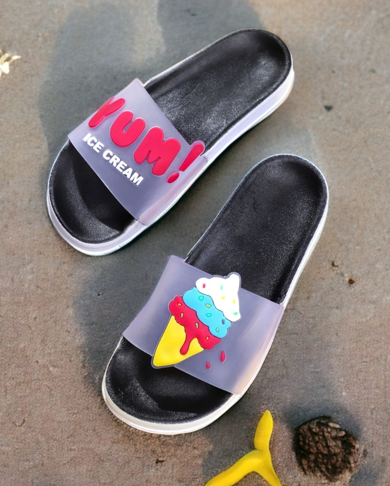 Kapani black store slide flip flop