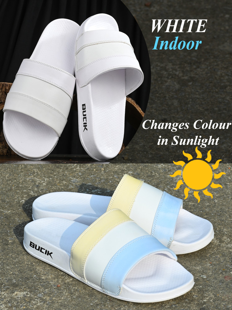 Bucik Men Comfort Trendy Stylish Color Change in Sunlight Slip On Slides Buy Bucik Men Comfort Trendy Stylish Color Change in Sunlight Slip On Slides Online at Best Price Shop Online for