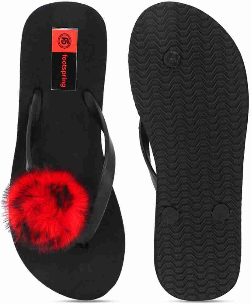 Real fur flip discount flops