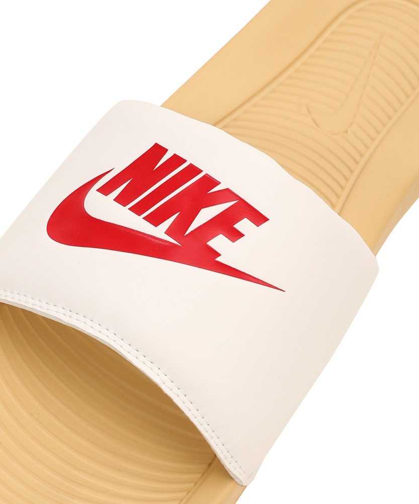 Nike benassi cheap red and gold