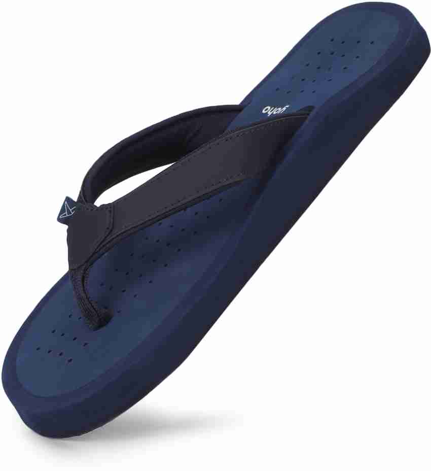 Reef navy blue online flip flops