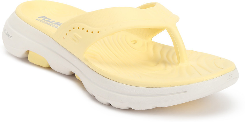 Skechers slippers womens yellow hotsell