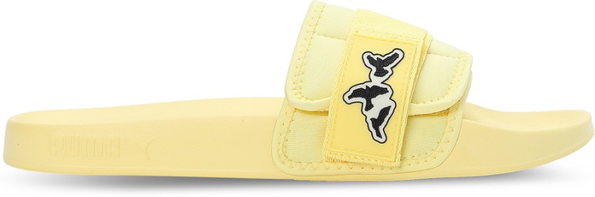 Yellow best sale puma slides