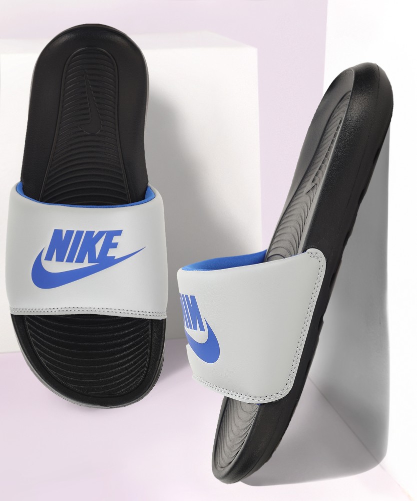 Nike slides men grey hot sale