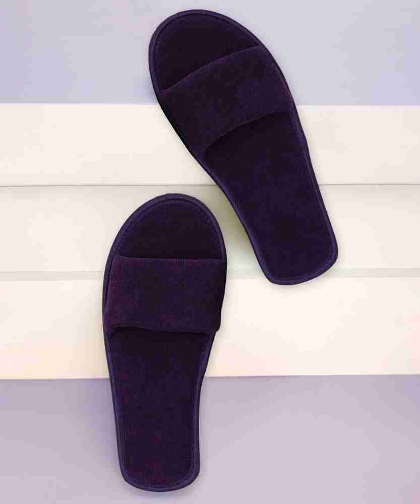 Purple open toe online slippers