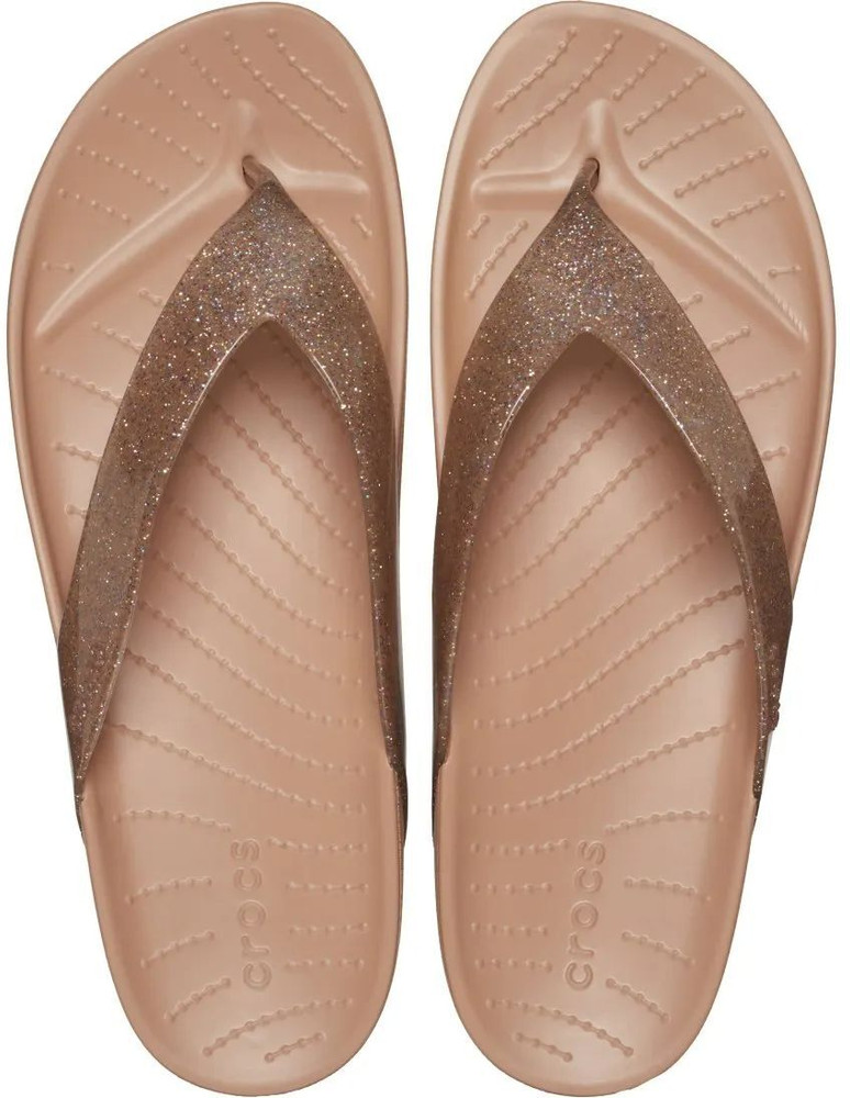 Crocs sparkle flip flops deals