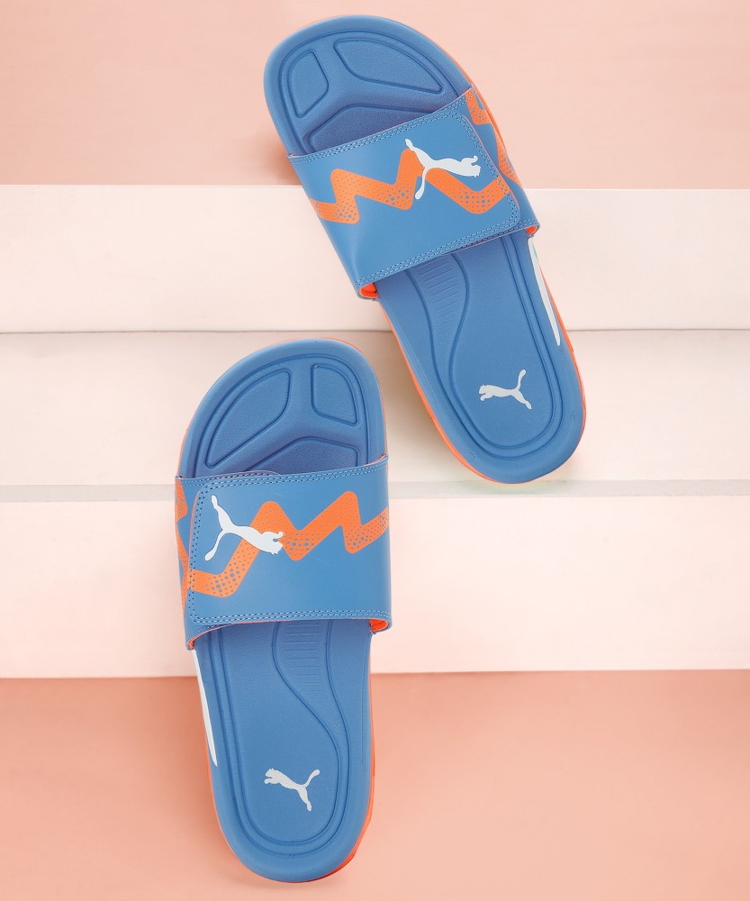 Blue puma flip clearance flops