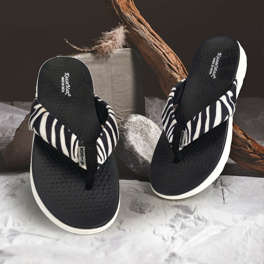 Black white flip flops online