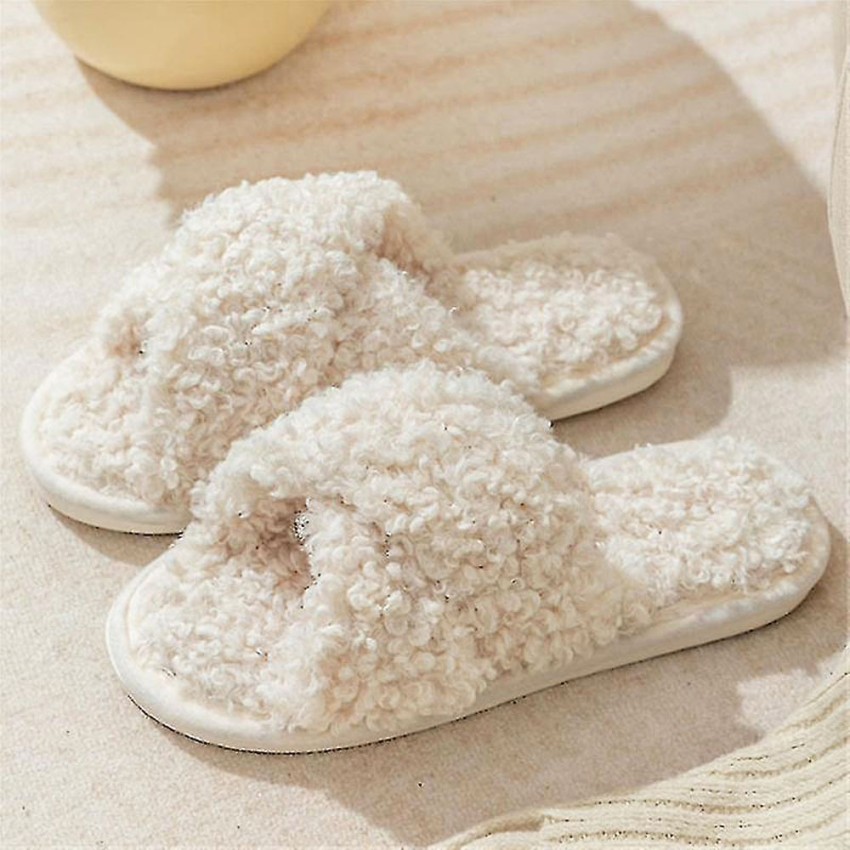 Teddy discount fur slippers