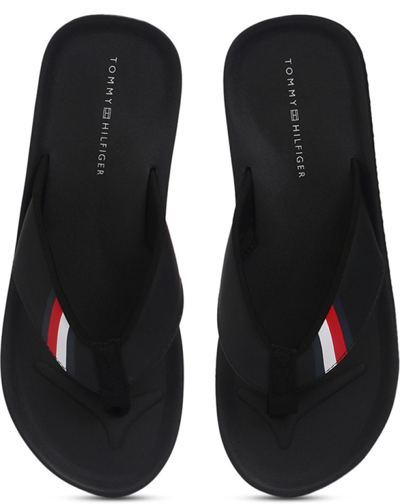 Tommy hilfiger 2025 flip flops black