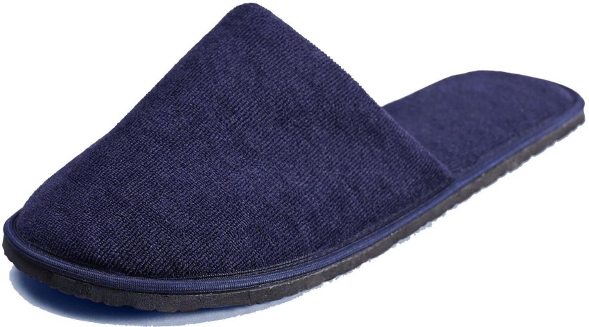 Mens navy best sale blue slippers