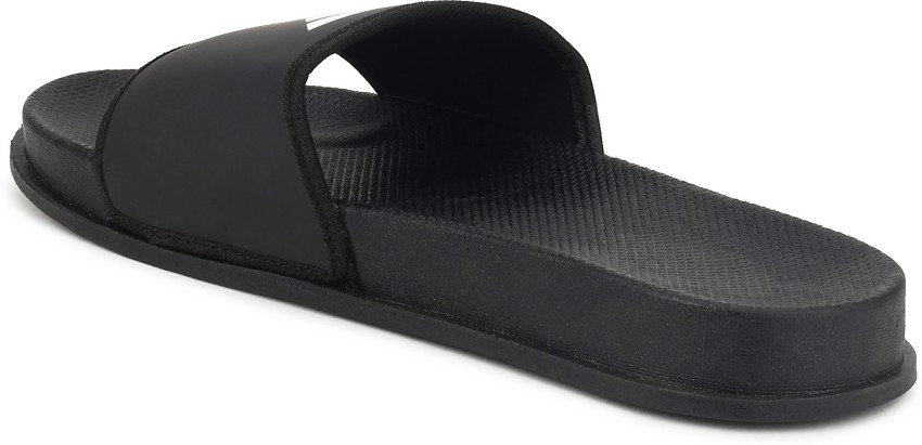 Buy Men's Black 4line Classy Flip Flops & Sliders Online in India
