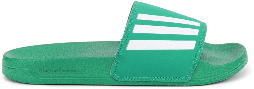 Adidas green flip discount flops