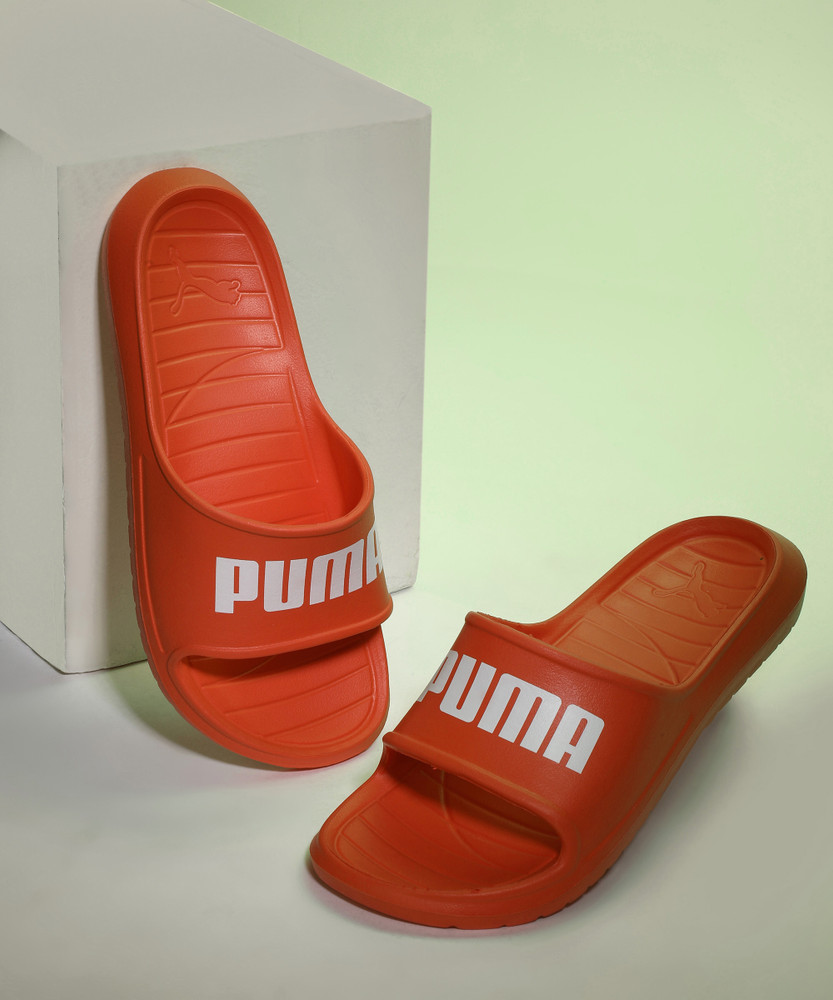 Puma orange slides shop