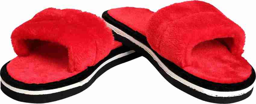 Cape Robbin Casino Furry Faux Fur Slides Slippers India