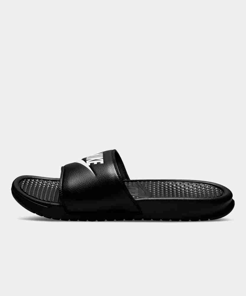 Black nike slides outlet with strap