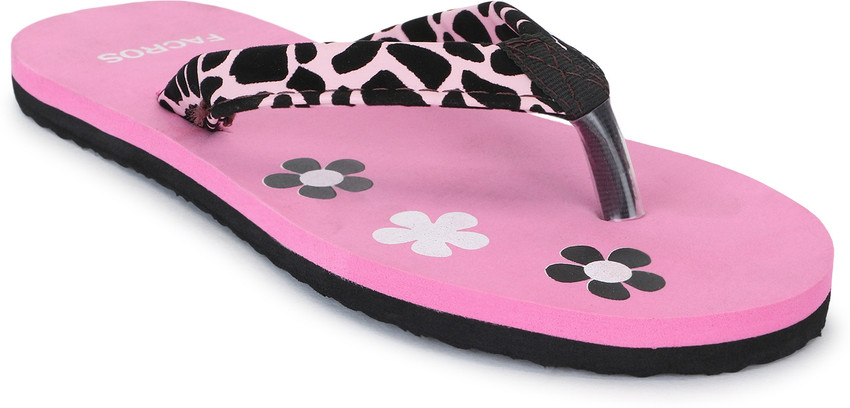 Pink and black flip flops deals