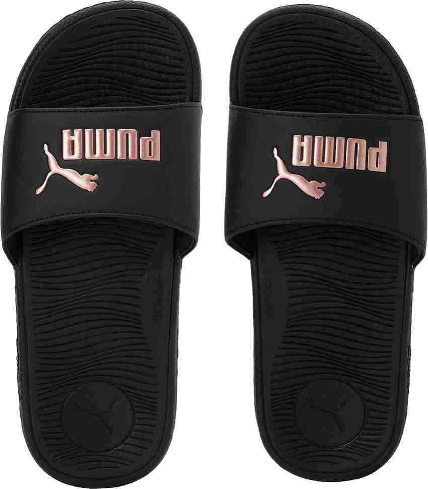 Black and rose gold slides new arrivals