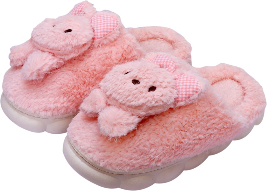 Pink slippers best sale for toddlers