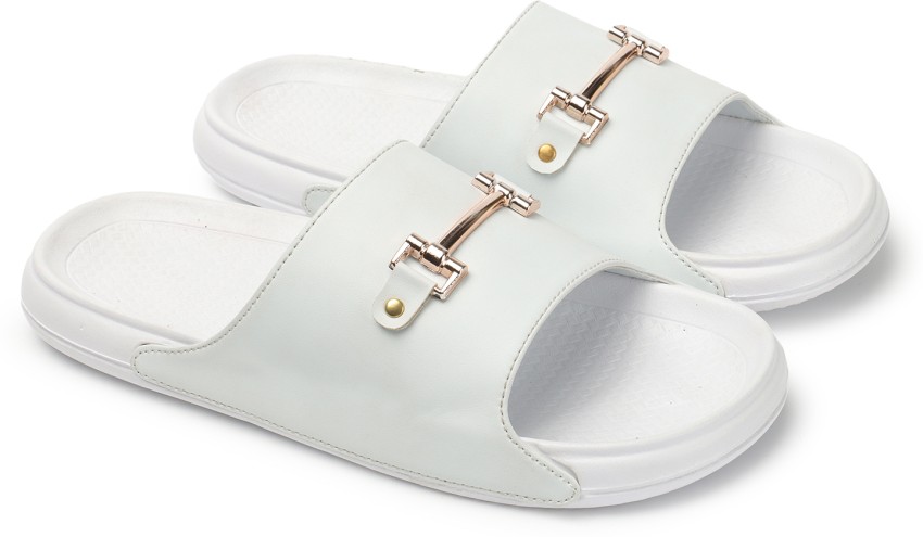 White gucci slides discount men