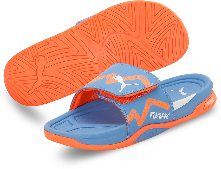 Orange puma slides deals