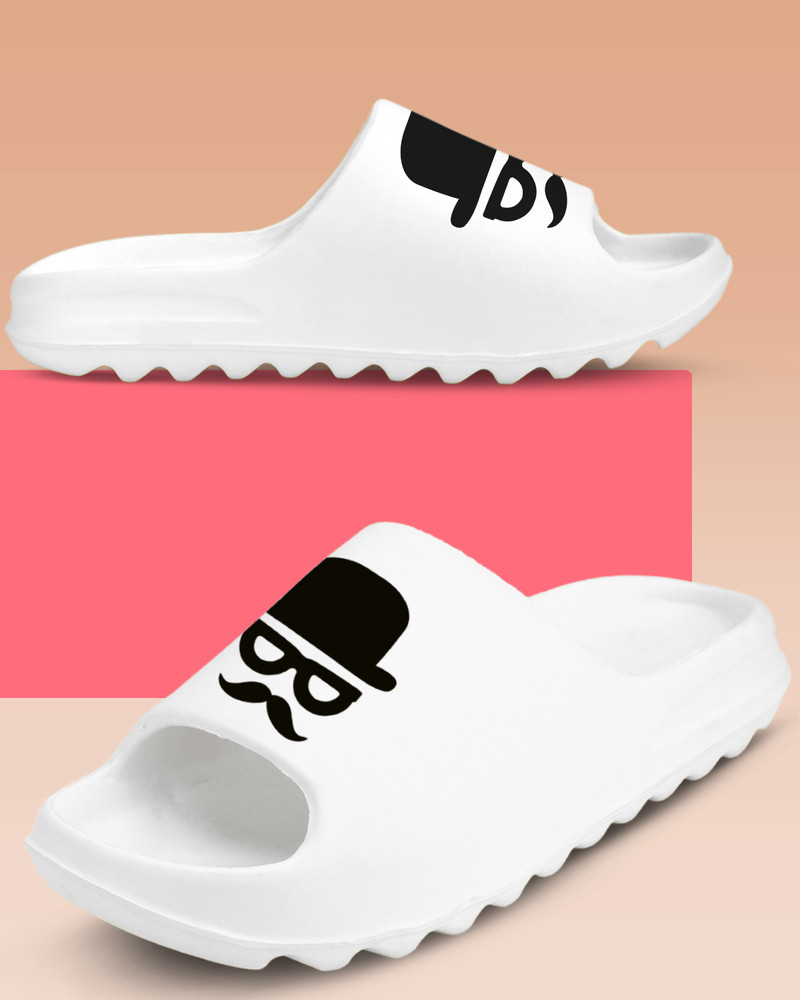 Mens thick sole slides discount