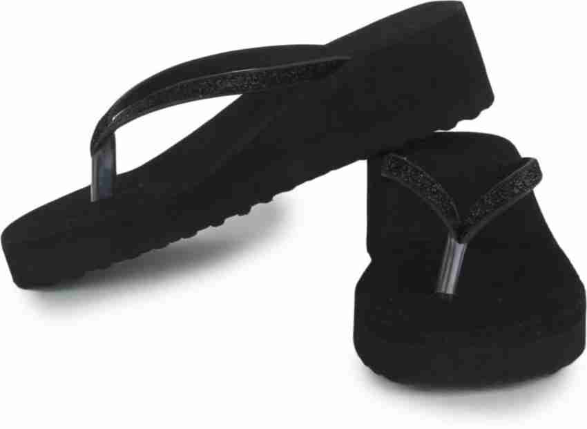 Stepupp Women WOMEN BLACK SLIPPER Flip Flops - Buy Stepupp Women