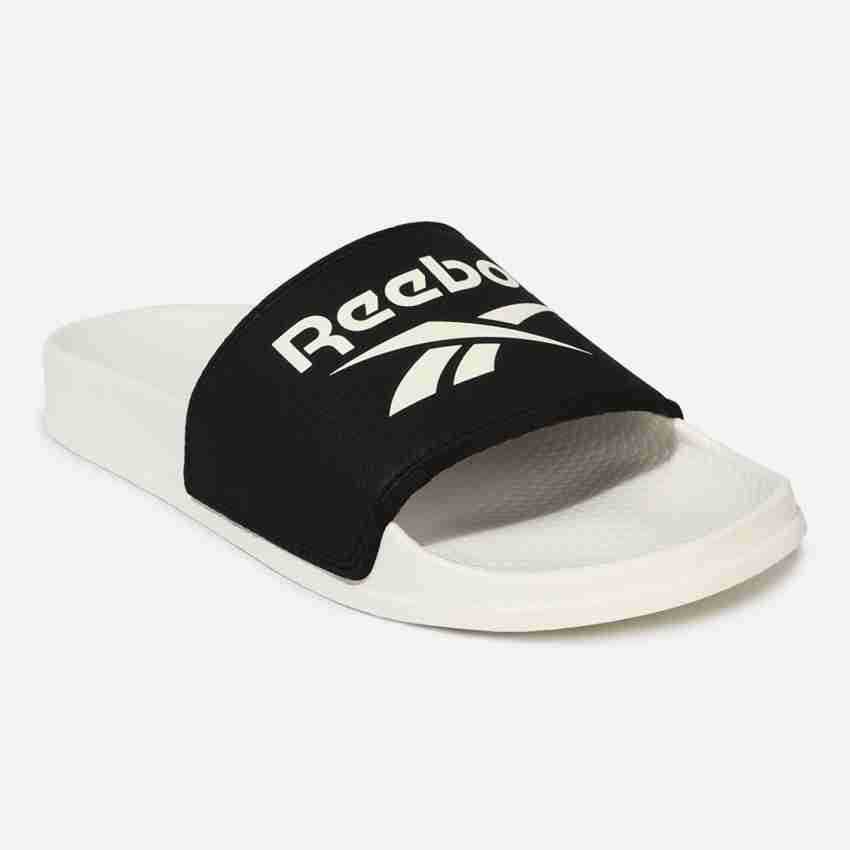 White reebok 2024 slides