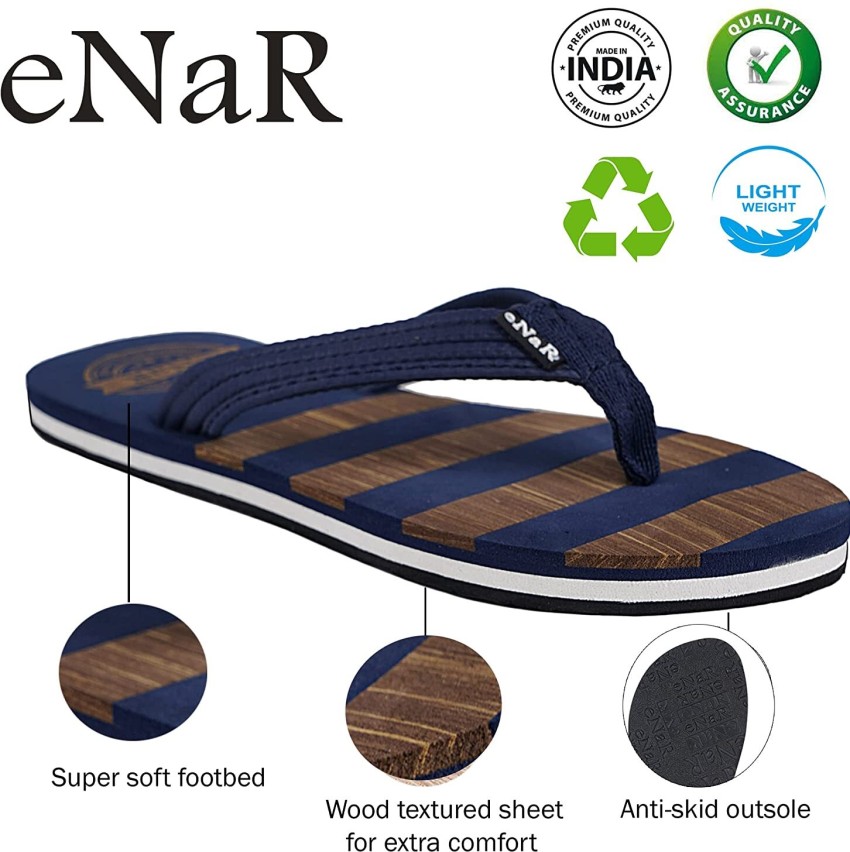 eNaR Women's Brown&Black Color Thong-Style Slippers/Flip Flops