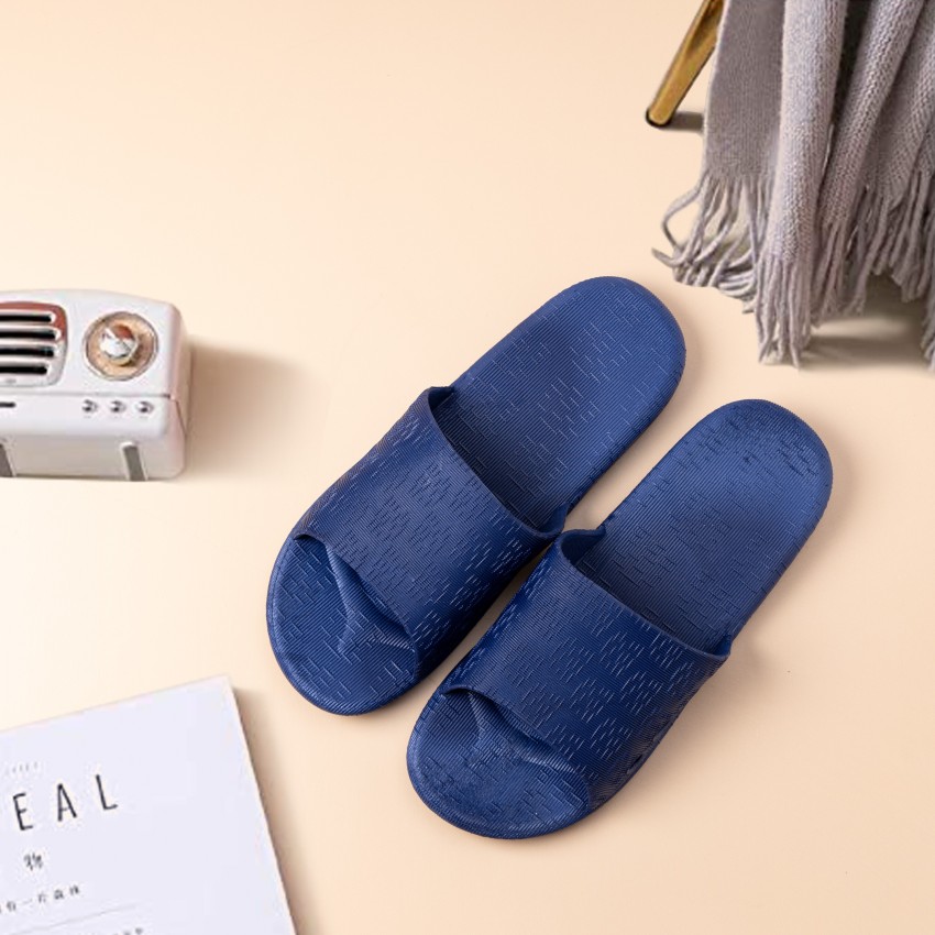 Navy blue slippers discount mens