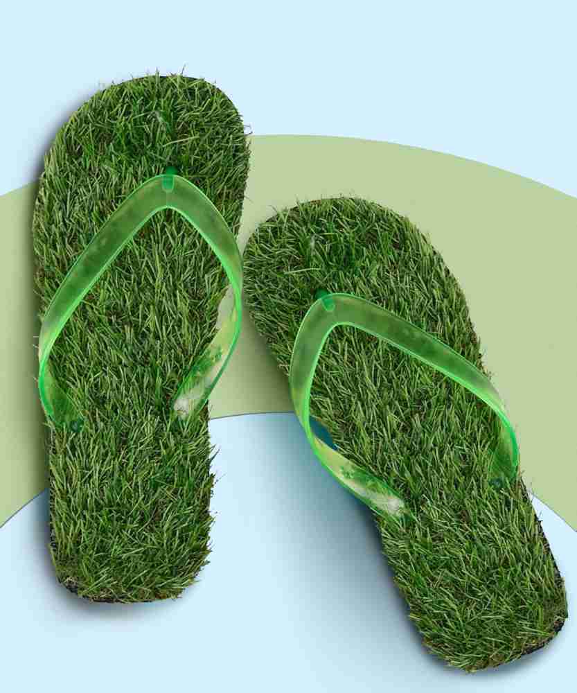 Real grass flip discount flops