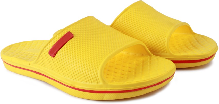 Yellow discount slides mens