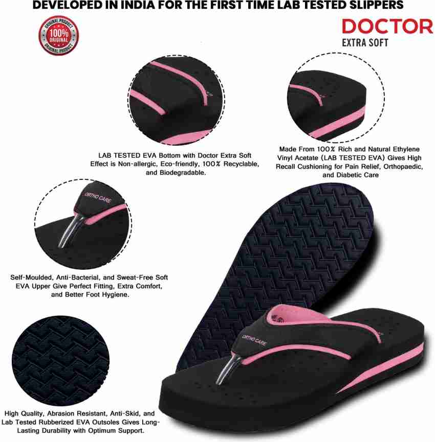 Buy Black Flip Flop & Slippers for Women by Doctor Extra Soft