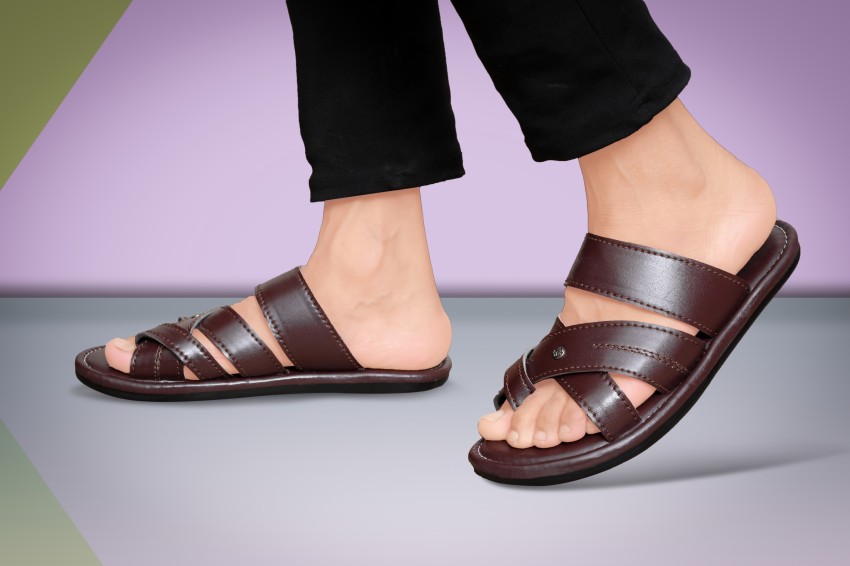 Leather slippers best sale