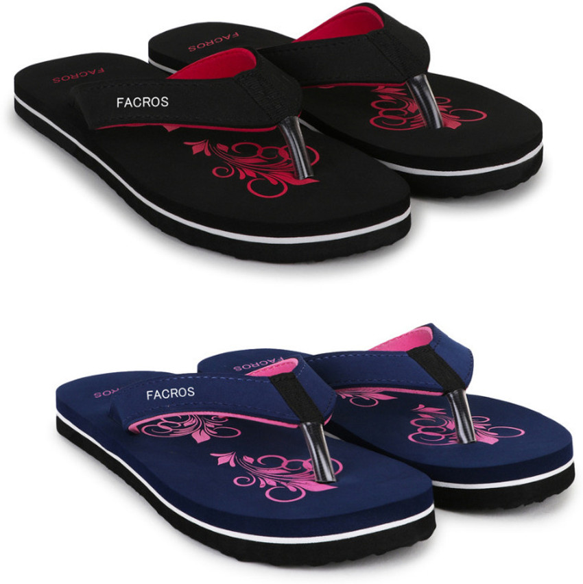FACROS Women Anti skid Cushion Comfort Flipflop and House Slippers for Women Pack 2 Flip Flops Buy FACROS Women Anti skid Cushion Comfort Flipflop and House Slippers for Women Pack 2 Flip Flops Online...