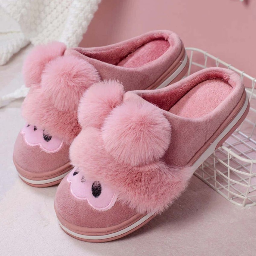 NAT Soft Warm Indoor Winter Slipper/Fluffy Flip-Flops Slipper for Girls (12  to 14 year) : : Fashion