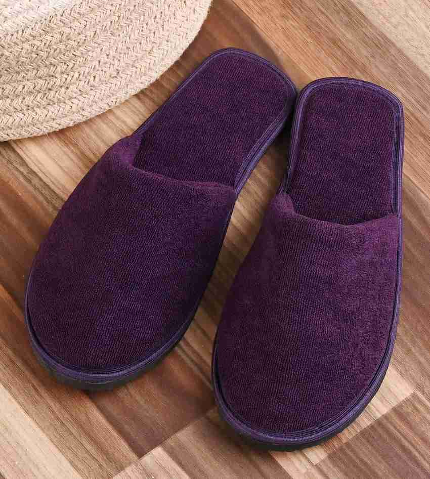 Purple house outlet slippers