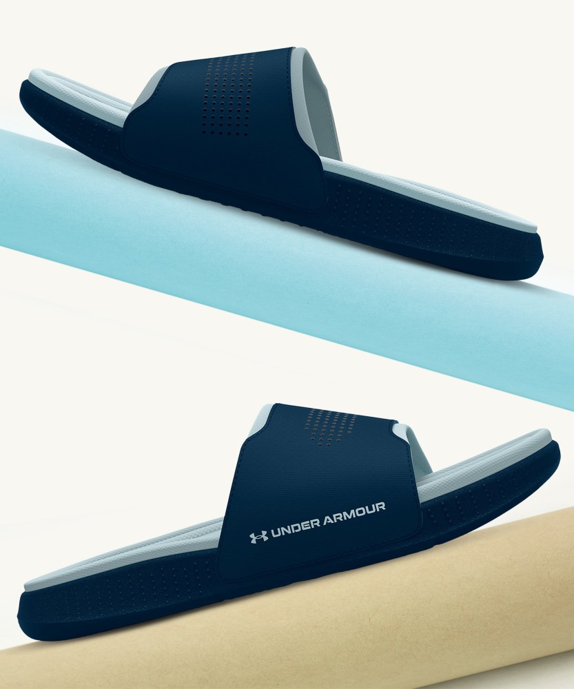 Under armour 2025 slides blue