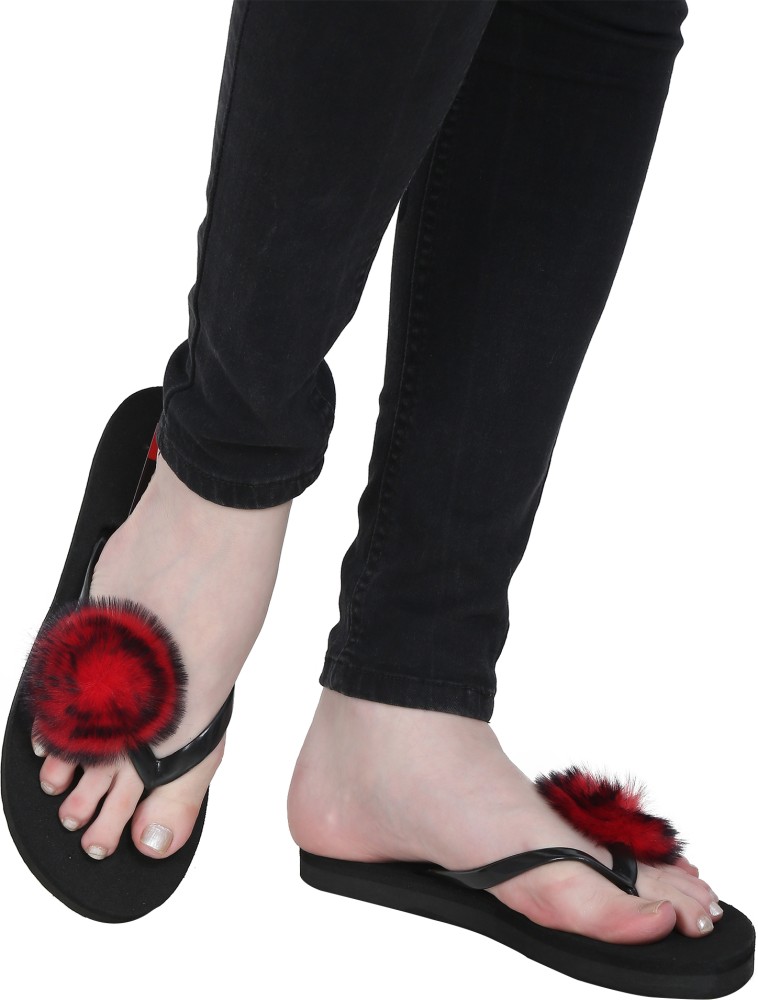 Pom pom slippers for girls hot sale