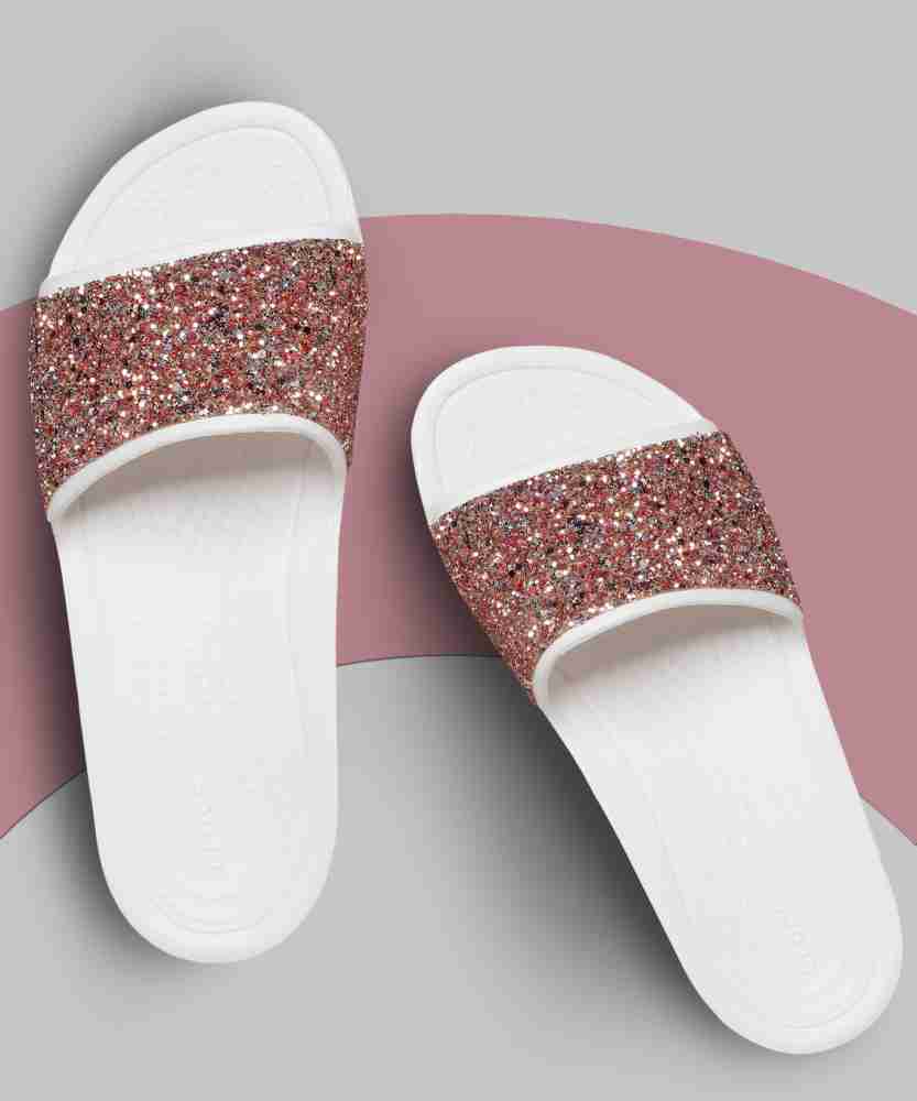 Glitter best sale slides womens