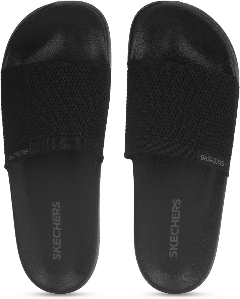 Skechers Grey/Black Hyper Slide Mens Slide In Sandal - Style ID