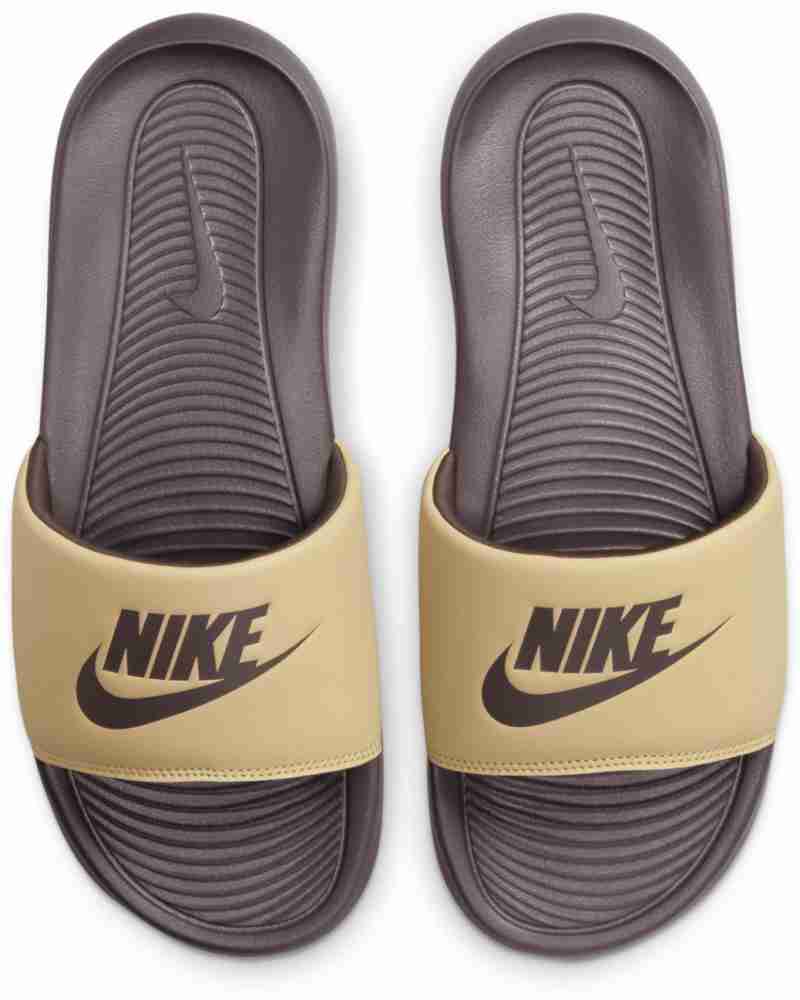 brown nike slides