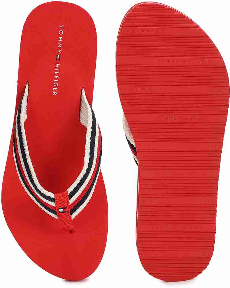 Tommy hilfiger best sale red slippers