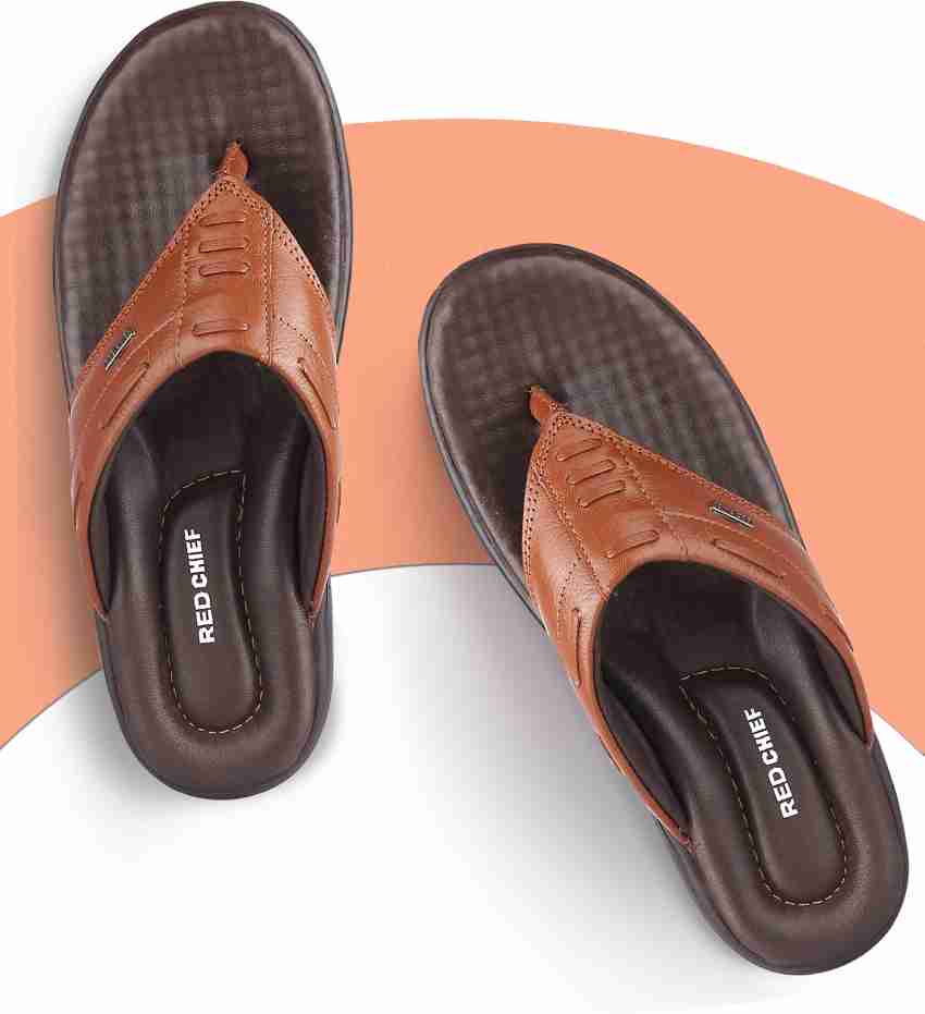 Red chief tan slippers online