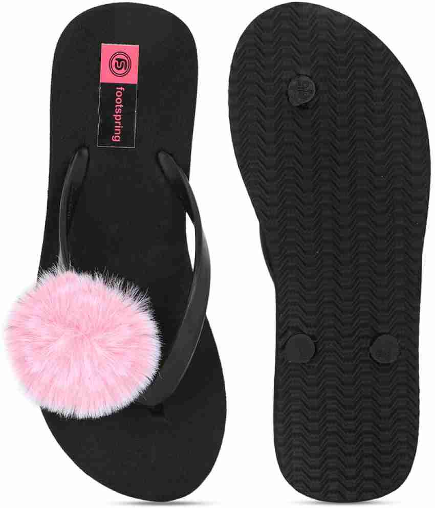 White fluffy flip online flop slippers