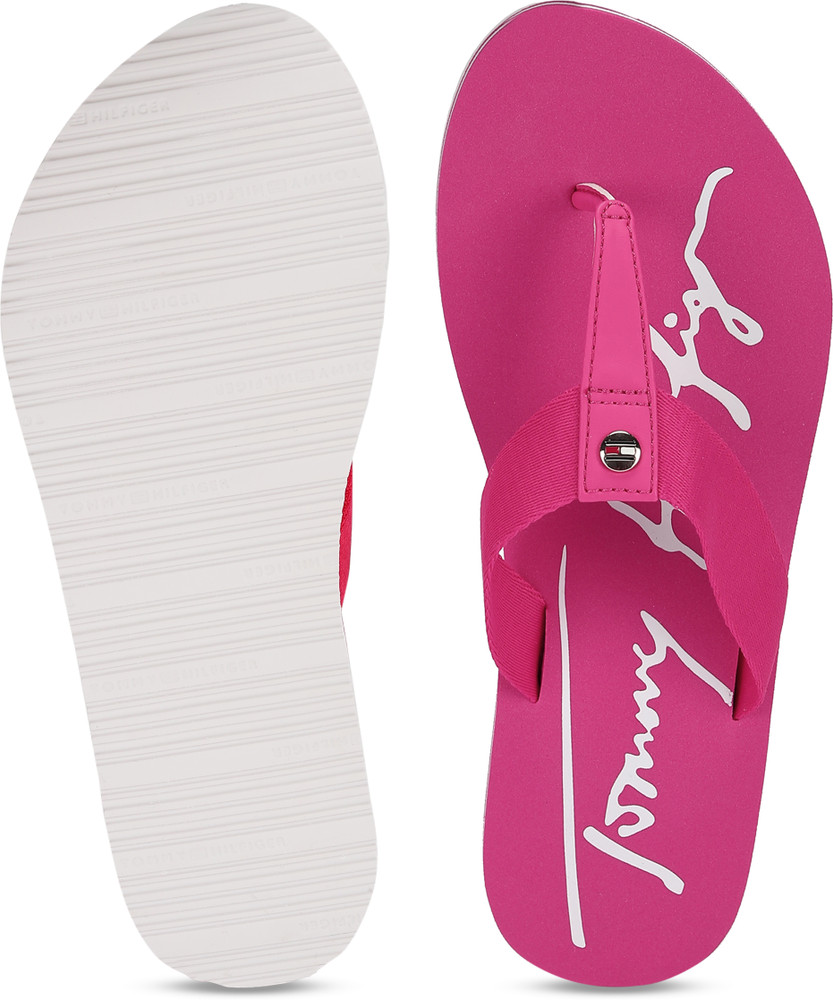 Cerise pink flip flops clearance