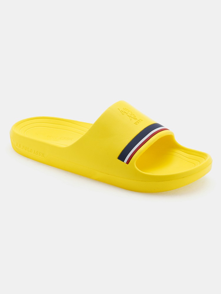 Yellow lacoste online sliders